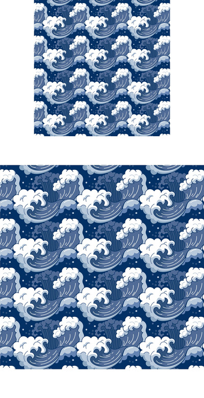 日式海浪图案 (AI,EPS)