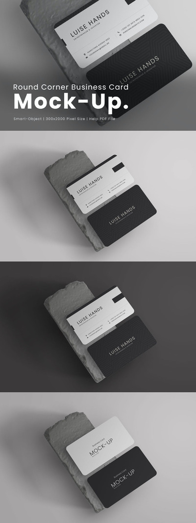 圆角名片品牌展示样机 (PSD)