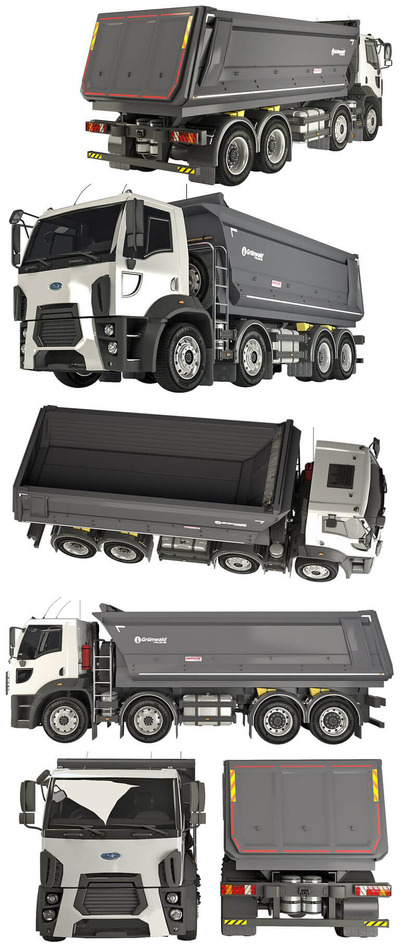 福特Ford 4142D DC自卸卡车3D模型（FBX,MAX）