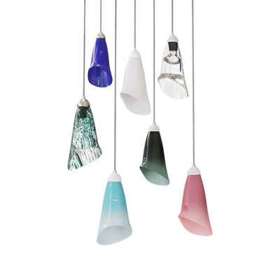 波兰Gie El HORN LGH0260彩色玻璃灯罩组合吊灯3D模型（OBJ,FBX,MAX）