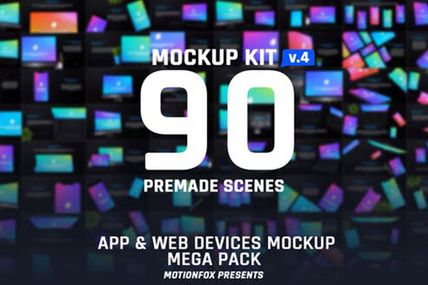 Web & App演示响应式设备样机视频ae素材[aep]