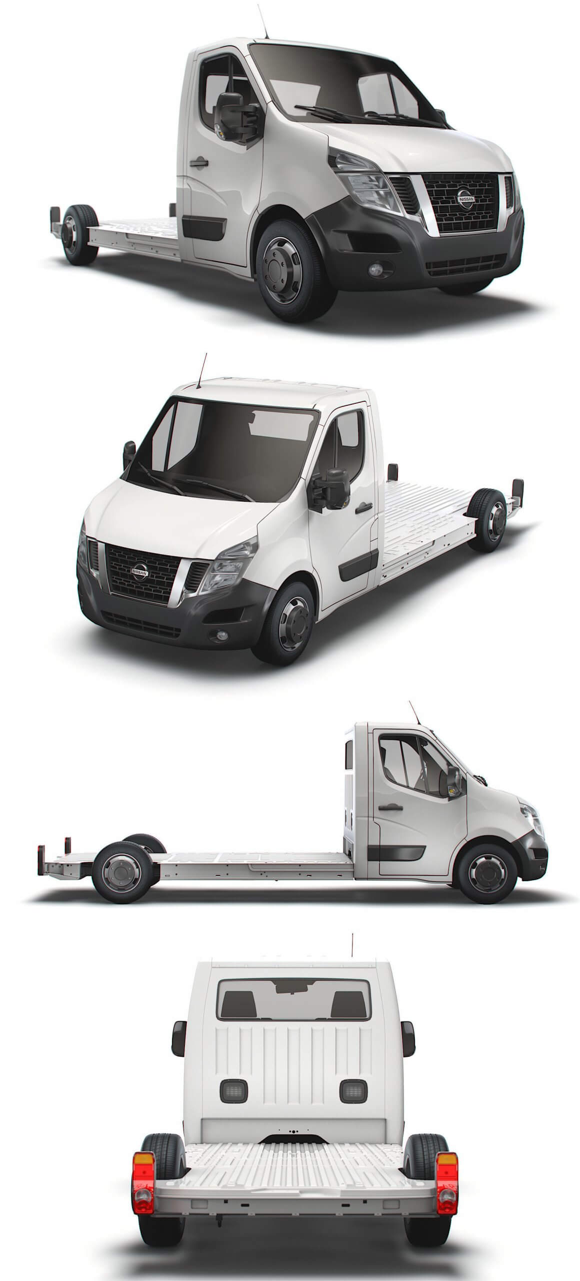 2014款Nissan NV400 FWD LL35 L3H1卡车头3D模型（OBJ,FBX,MAX,Blend）