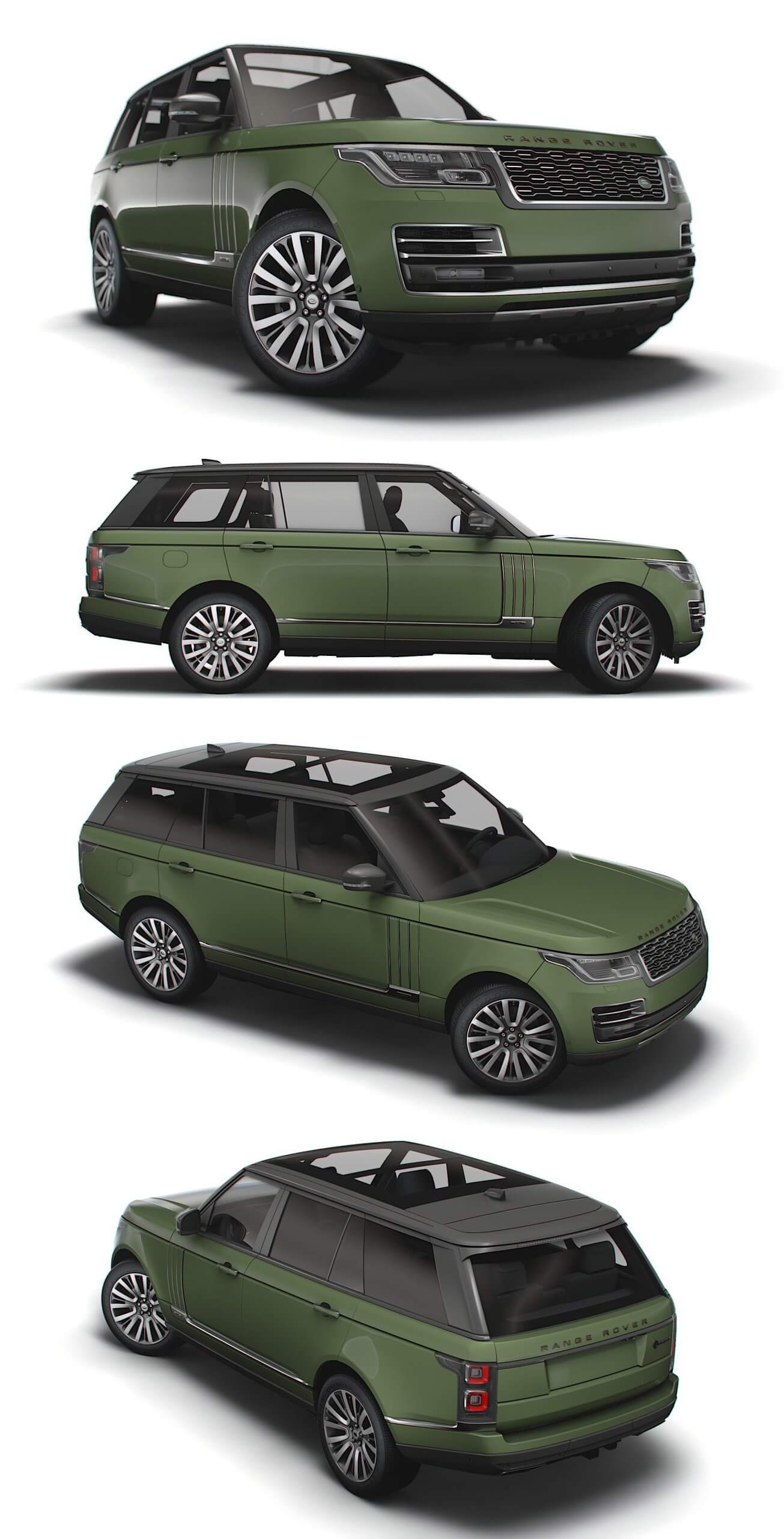 2021款路虎Range Rover SV Autobiography Ultimate LWB汽车3D模型（OBJ,FBX,MAX,Blend）