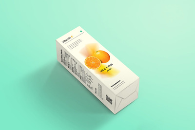 产品包装纸盒设计样机 (PSD)