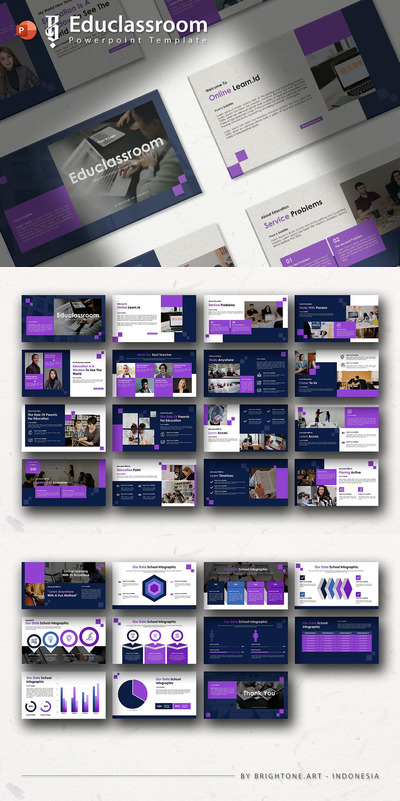 上课教育课程介绍PPT模版 (PPTX)