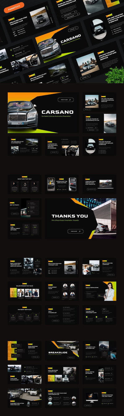 -汽车经销商和服务商介绍PPT模版 (PPT,PPTX)