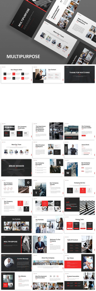 商业项目介绍PPT模版 (PPTX)