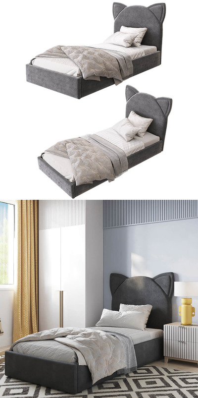 俄罗斯Izzikids Kitty布艺儿童床3D模型（OBJ,FBX,MAX）