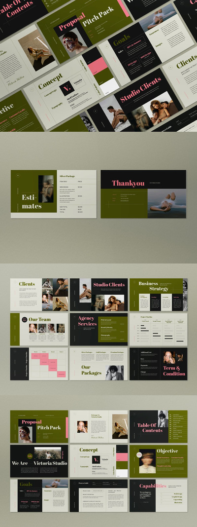 现代风格业务提案方案PPT模版 (PPT,PPTX)