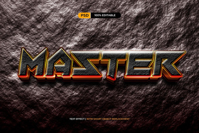 逼真的岩石文字样机模板 (PSD,JPG)