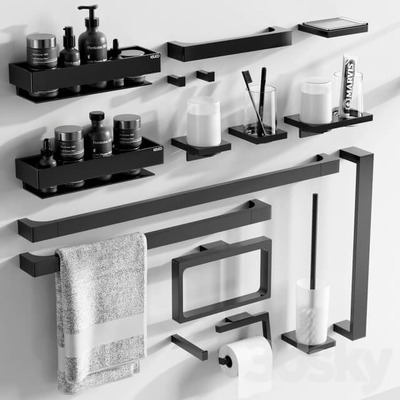 德国凯高Keuco浴室配件组合3D模型（FBX,MAX）