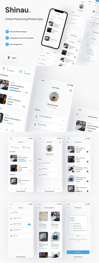 在线课程 App UI Kit (FIG)