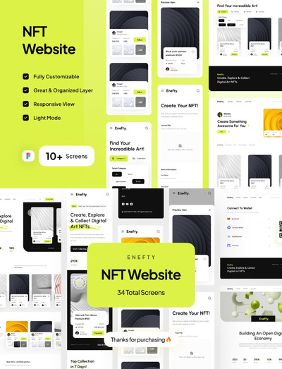 设计简洁NFT极简响应式网页模版 (Part 2)