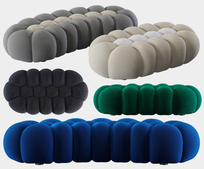 法国Roche Bobois Bubble系列沙发长凳3D模型（OBJ,FBX,MAX）