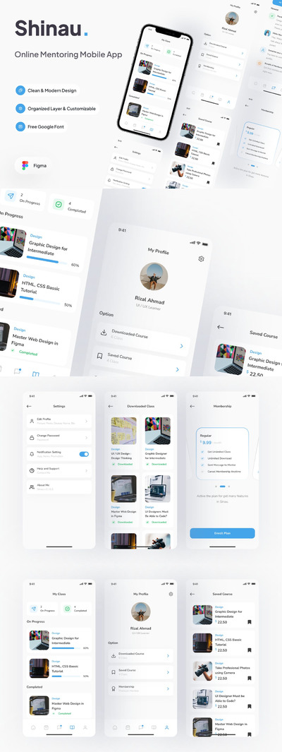 在线课程 App UI Kit (FIG)