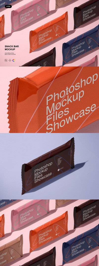 小吃零食袋包装设计样机 (PSD,1.26GB)