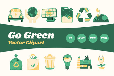 绿色环保矢量图标 (AI,EPS,PNG,SVG)