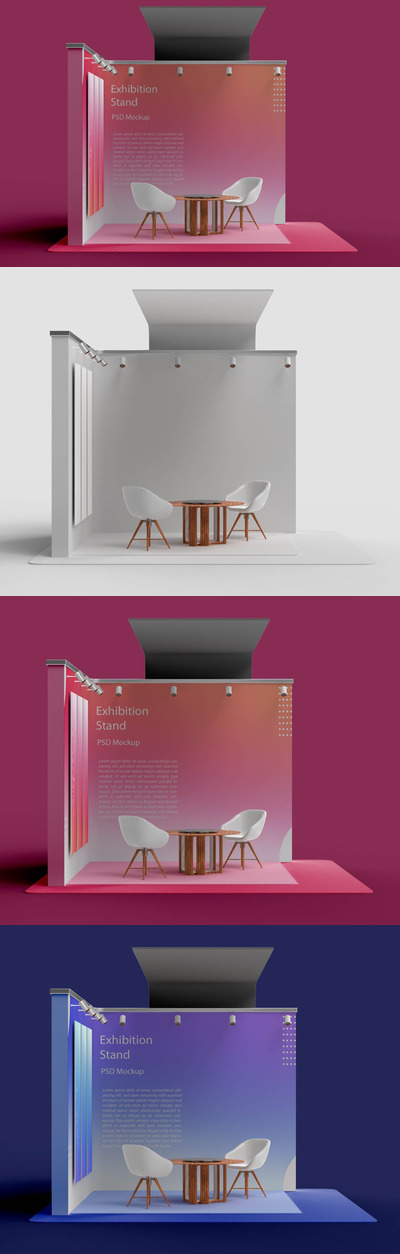 展览展会展台品牌展示样机 (PSD)