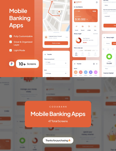 多功能手机银行 App UI Kit (Part 2)