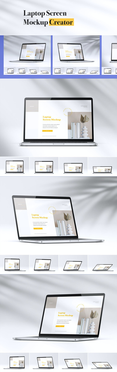 MacBook笔记本电脑屏幕样机 (PSD)