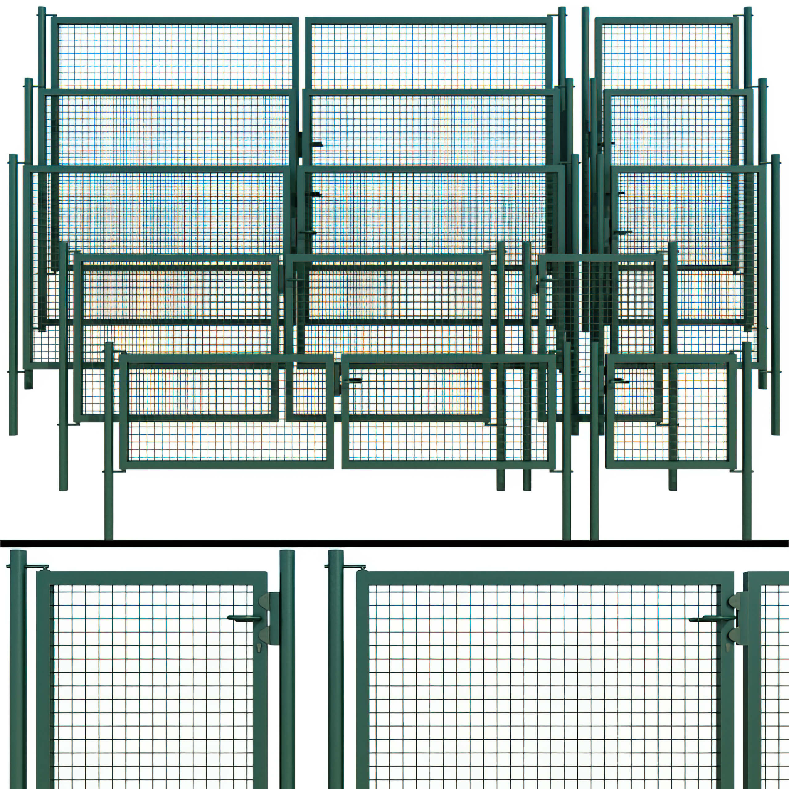 金属栅栏门3D模型（OBJ,MAX）