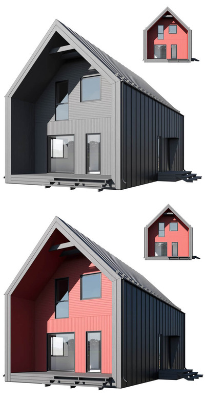 组合式木屋3D模型（OBJ,FBX,MAX）