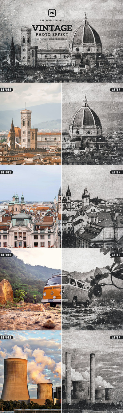 复古效果Photoshop 图层样式 (PSD)