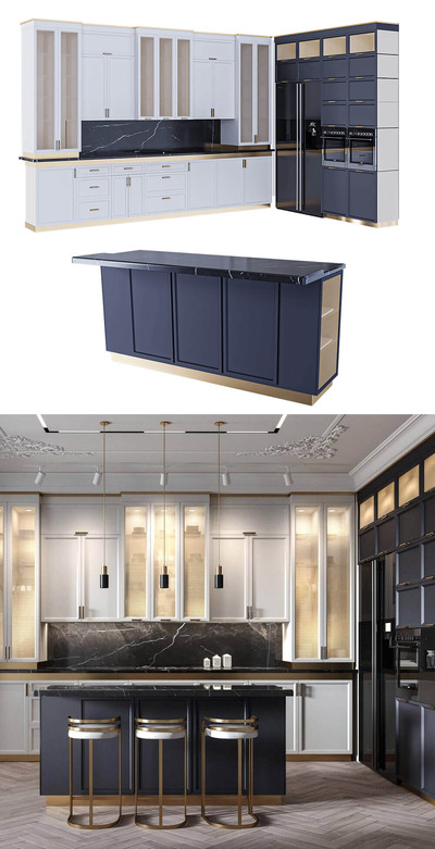 Any Home KT005 MDF板橱柜3D模型（OBJ,FBX,MAX）