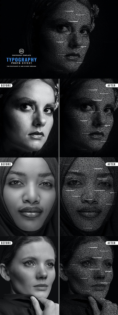 排版效果Photoshop图层样式 (PSD)