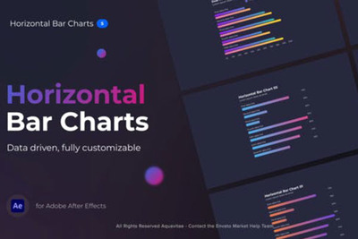 渐变数据可视化条形图表视频ae素材[aep]