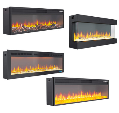 4款Royal Flame嵌入式壁炉3D模型（OBJ,FBX,MAX）