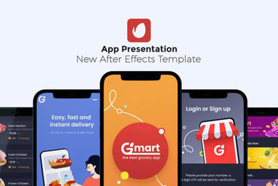 iPhone13手机样机App演示视频AE模板[aep]