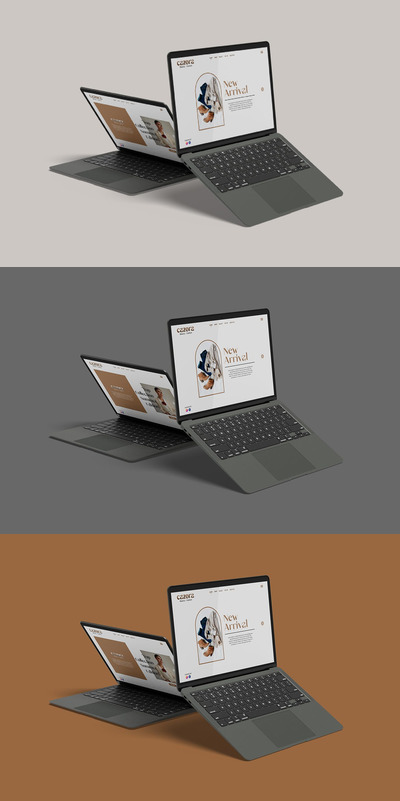 笔记本电脑设备样机模板 (PSD)