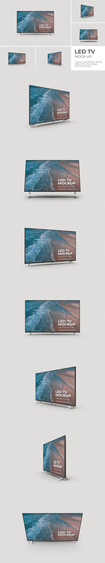 LED电视TV屏幕样机 (PSD)