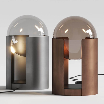 Flou Softwing金属外围球形玻璃台灯3D模型（FBX,MAX）