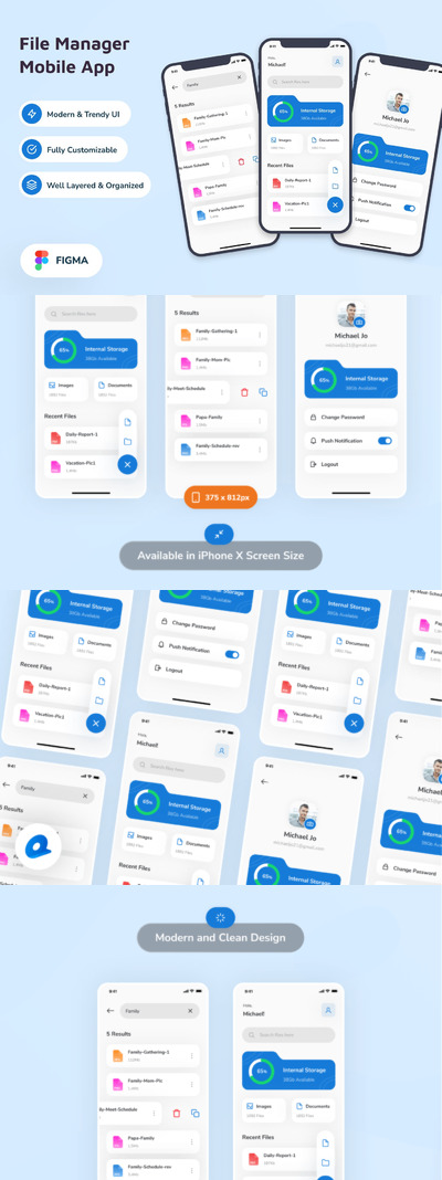 文件管理App UI Kit (FIG)