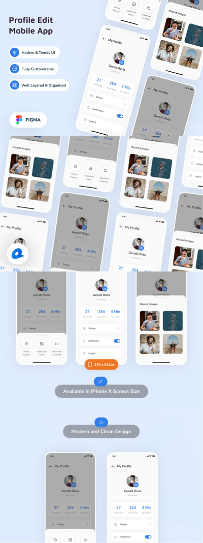 个人中心App UI Kit (FIG)