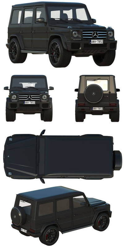 Mercedes Benz梅赛德斯奔驰G Class越野车3D模型（FBX,MAX）