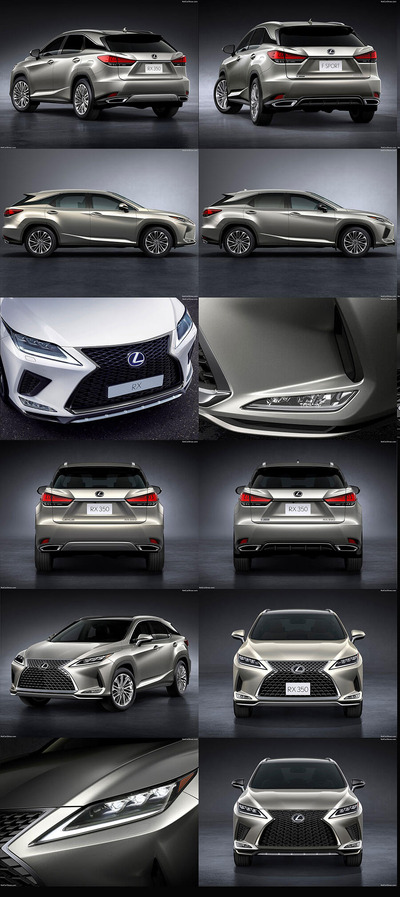 带内饰细节的2020款雷克萨斯Lexus RX汽车3D模型（OBJ,FBX,MAX）