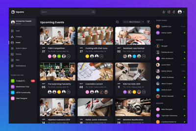社交媒体资讯列表页 UI Kit (FIG,PDF,PNG,SKETCH,XD)