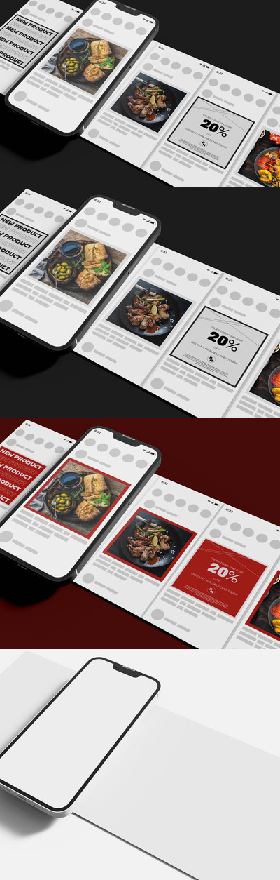 手机App应用页面UI样机模板 (PSD)