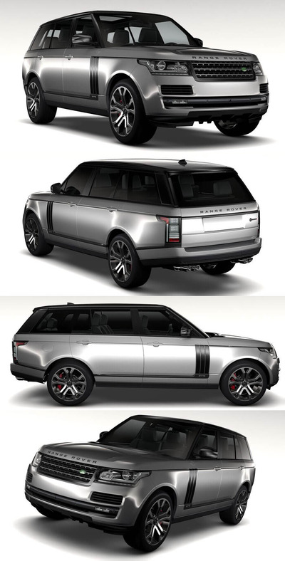 Range Rover路虎揽胜2017款SVAutobiography Dynamic LWB豪华汽车3D模型（OBJ,FBX,MAX,Blend）
