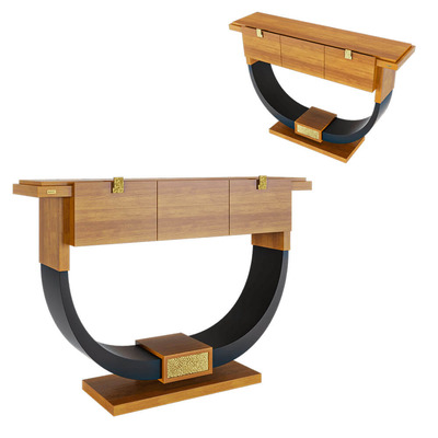 俄罗斯Bollu ARFA CON001圆弧形底座边桌条几3D模型（OBJ,FBX,MAX）