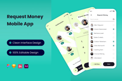 申请资金 App UI KIT (FIG,SKETCH,XD)