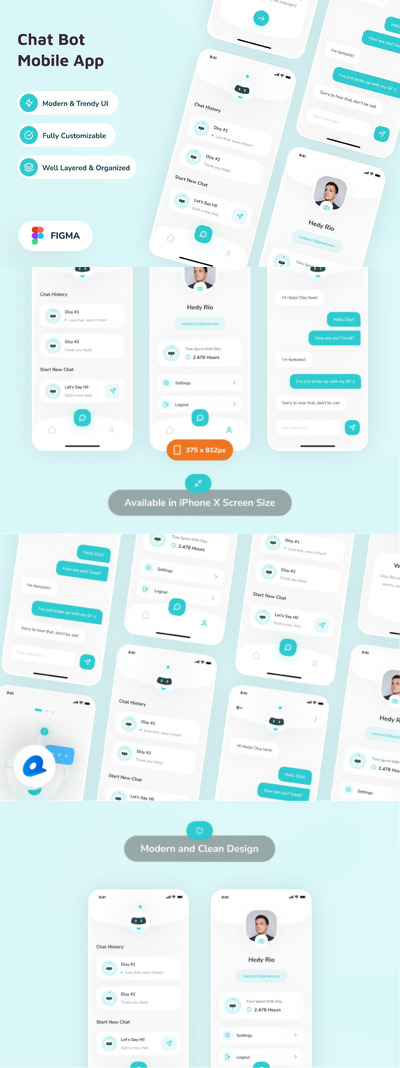 聊天机器人 App UI KIT (FIG)