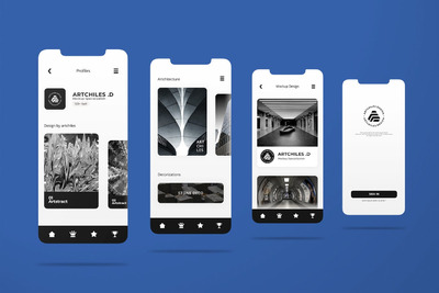 手机卡片屏幕UI设计展示样机 (PSD,JPG,PDF)