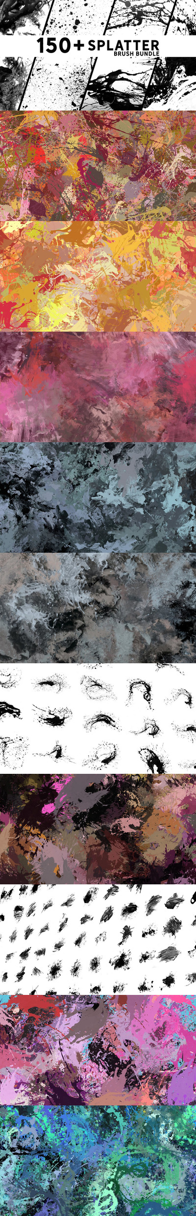 飞溅效果ps画笔套装 (abr)