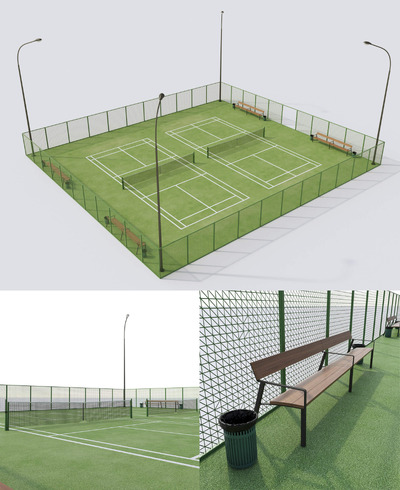 网球场3D模型（OBJ,FBX,MAX）