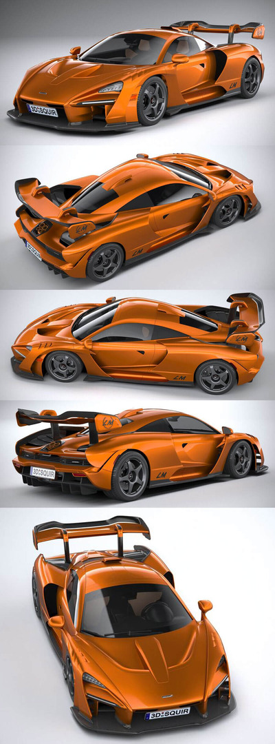 McLaren Senna 2021款迈凯伦塞纳LM跑车3D模型（OBJ,FBX,MAX）