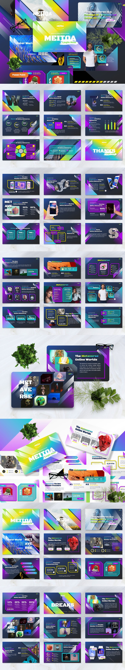 虚拟现实技术介绍 PPT模板 (PPTX)